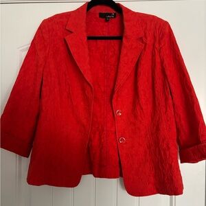 Laura Red textured blazer - size 14